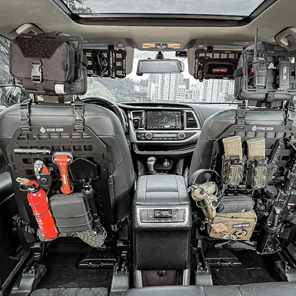 PETAC GEAR Tactical Car Seat Back Organizer | Rigid Molle Panels for Vehicles | Truck Mount Rack Panel for Tactical Gear Accessories. …