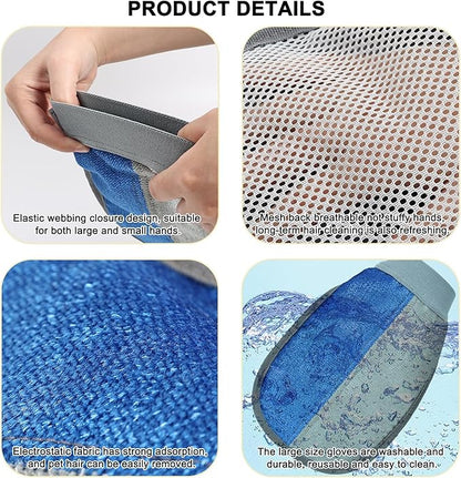 PetJoyHaven Pet Hair Removal Glove for Dogs & Cats, 2026 Newly Upgraded Electrostatic Animal Hair Removal Glove, Reusable Magic Brush for Clothing, Couch, Bed, Carpet, Car Seat, Furniture