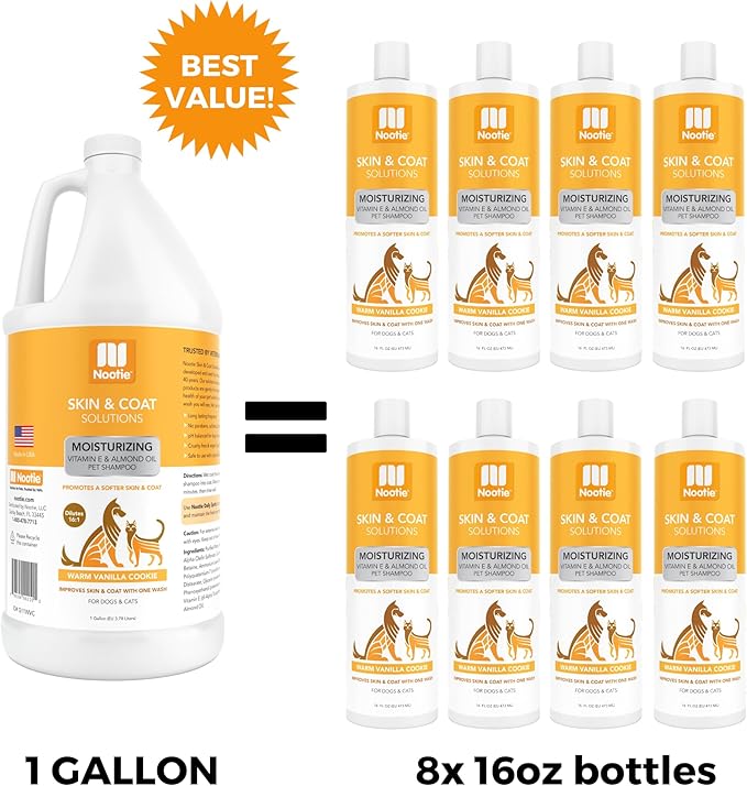 Nootie - Pet Shampoo for Sensitive Skin -�Revitalizes Dry Skin & Coat - Natural Ingredients - Soap, Paraben & Sulfate Free - Cleans & Conditions