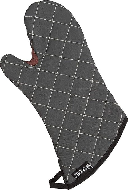 San Jamar 800FG13-BK BestGuard Commercial Heat Protection Up to 450° F Oven Mitts (Pair), 13" Length, Black