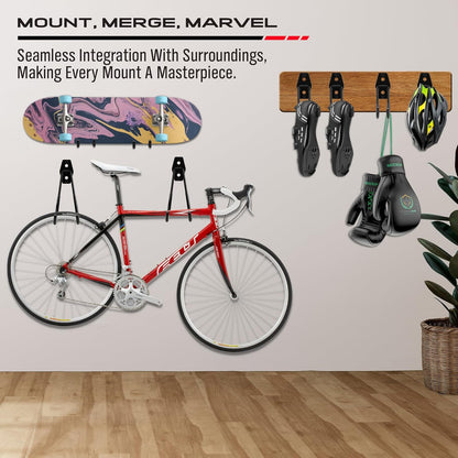 Garage Tool Storage Wall Hook Assortment Set: 15PCS Heavy Duty Large Hanger Garden Tool Organizer Ladder Bike Rack Yard Tool Holder Shed Shovel Metal Screw Organization Bicycle Steel Bracket