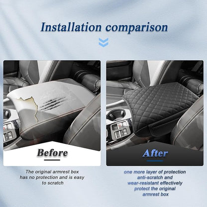 BIBIBO for 2024 2025 Honda Pilot Center Console Armrest Cover,Armrest Cushion for 2023 2024 2025 Honda Pilot Console Lid, Car Arm Rest Pad Seat Box Cover,Pilot Interior Accessories -with-pocket, black
