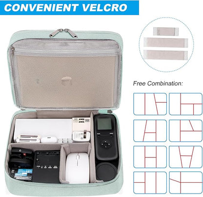 CILLA Electronic Organizer Travel Case, Travel Cord Organizer Case Portable Waterproof Cable Organizer Bag for Charger, Cord, USB, Power Bank, Earphone