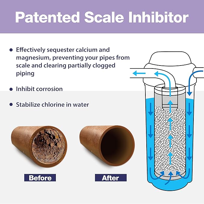 iSpring WDS80K Anti-Scale 10" x 4.5" Whole House Water Filter