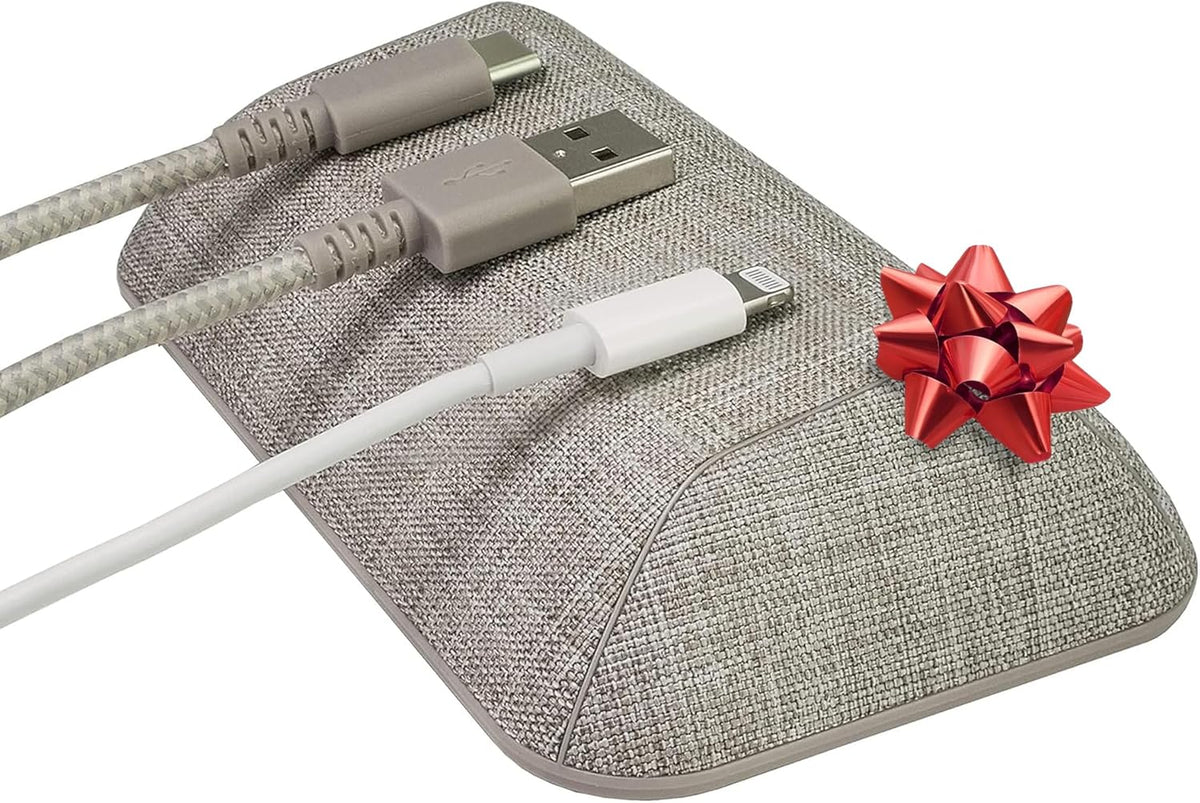 Smartish® Magnetic Cord Holder - Bigger Cable Wrangler Stocking Stuffer Organizer with Magnet Clips for Charger Management on Desktop, Nightstand - Holds 6+ Cables - Lightly Toasted Beige