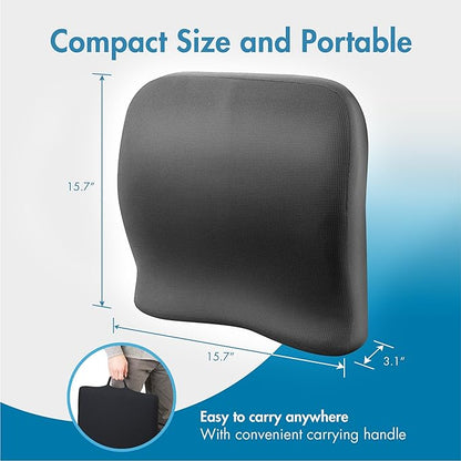 Wagan IN9112 Relax Fusion Lumbar Memory Foam and Gel Seat Cushion