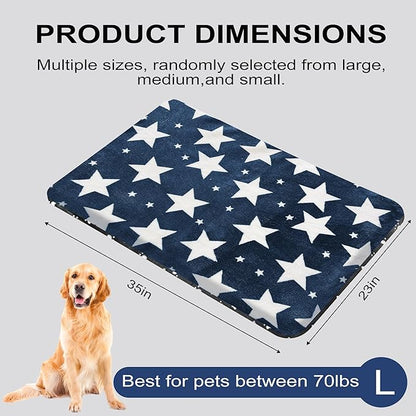 WITTOP Washable Dog Bed Plush Orthopedic Outdoor Crate Mat with Non-Slip Bottom,Luxe Soft Kennel Pad for Pets, Cozy Cage Cushion & Pet Sleeping Mattress Large Sized,Medium,Small Dogs,36 x 24 inch,Blue