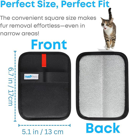 HELO PETS Reusable Pet Hair Remover Glove – Electrostatic Fur Removal for Cats & Dogs, Cleans Couch, Furniture & Clothing Fast – Wash, Dry & Use Again - Gentle with Soft Fabrics.