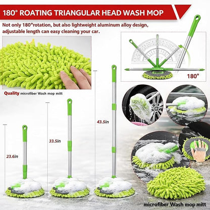 GASLIKE 63PCS Car Wash Cleaning Kit,Car Wash Brush with Long Handle,Car Detailing Kit with Foam Gun,Car Cleaning Supplies,Handheld Vacuum, Car Detailing Kit (63PCS)