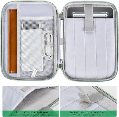 8-9 Inch Tablet Carrying Sleeve Bag Case for Samsung Galaxy Tab A9 8.7" /Tab A7 Lite 8.7" /Tab A 8" & Amazon Kindle Fire 8/Fire 8 Plus 8" & iPad mini 7 6 5 4 3 2 1 8.3" 7.9" & Lenovo Tab M9 M8(Green)