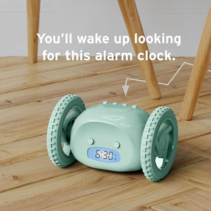 CLOCKY Extra Loud Alarm Clock for Heavy Sleepers on Wheels Rolls Runs Away