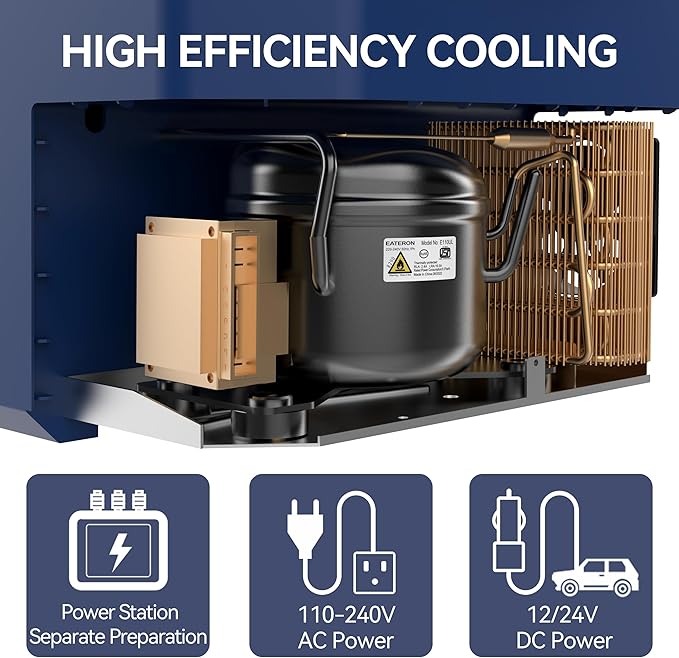 Car Refrigerator Portable 12V Fridge 32 Quart 12 Volt Freezer Compressor Cooler