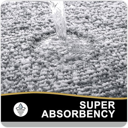 OLANLY Bathroom Rugs 59x20, Extra Soft and Absorbent Microfiber Bath Mat, Non-Slip, Machine Washable, Quick Dry Shaggy Bath Carpet, Suitable for Bathroom Floor, Tub, Shower (Runner, Dark Grey)