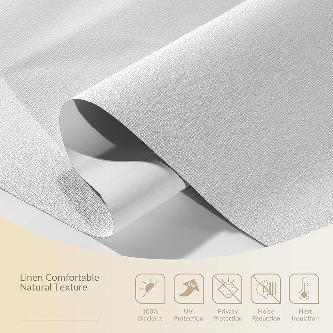 Boolegon Motorized Blinds with Remote, 100% Blackout Smart Electric Window
