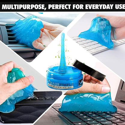 Car Cleaning Gel for Car Detailing - Pack of 4 - for Removing Dust from Car Vent Dashboard Interior, Keyboard Cleaning Putty for PC, Laptop