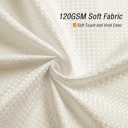 Gibelle Ivory Shower Curtain, Waffle Weave Textured Fabric Shower Curtain for Bathroom - Soft Cloth & Hotel Spa Luxury, Water Repellent, Machine Washable, 72X72, Ivory