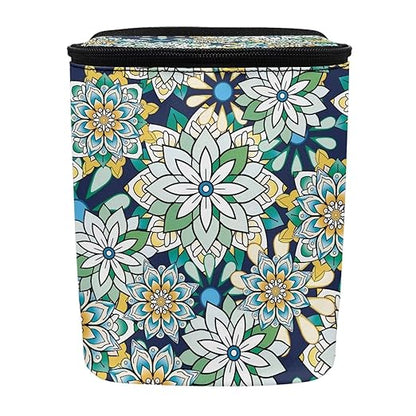 Mandala Floral Car Trash Can Easy to Install Car Trash Bag Hanging Lightweight Car Garbage Cans Interior Accessories for Most Cars SUV Truck Sedan