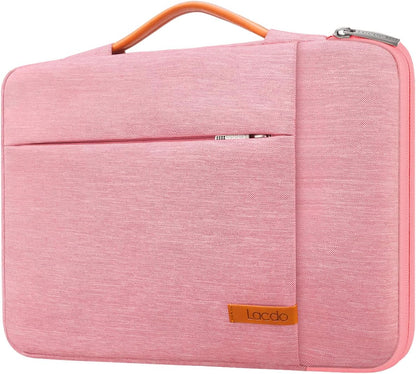 Lacdo 360° Protective Laptop Sleeve Case for 15 inch New MacBook Air M4 A3241 2025, M3 A3114, M2 A2941 2024-2023, 15 inch MacBook Pro A1990 A1707, Dell XPS 15 Plus Computer Bag, Water-Resistant, Peach