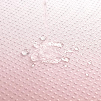 MitoVilla Pink Ombre Waffle Fabric Shower Curtain, Modern Waffle Weave Textured Shower Curtains for Luxury Rustic Bathroom Decor, Vintage Weighted Bathroom Shower Curtain, 72 x 72