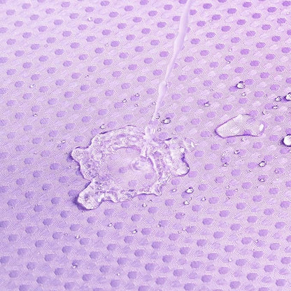 MitoVilla Purple Ombre Shower Curtain 72 x 78, Long Waffle Fabric Shower Curtains for Modern Luxury Bathroom Decor, Heavy Duty Hotel Cloth Shower Curtains 78 inch Long