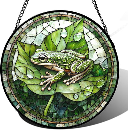 CRISGIF Stained Glass Window Hanging