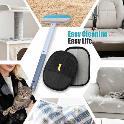 Betanull Pet Hair Removal Glove for Dogs & Cats, Newly Upgraded Reusable Electrostatic Pet Hair Remover, Gentle Effective Portable Magic Brush Pet Hair Tool for Clothes, Furniture, Carpet, Car Seats