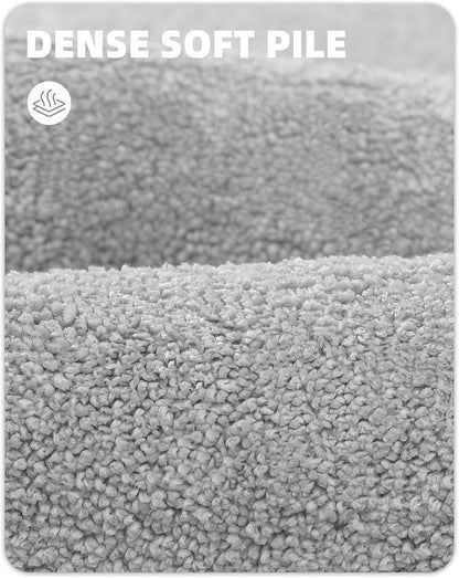 Color&Geometry Grey Bathroom Rugs, Non Slip, Absorbent, Soft, Washable, Thick Bath Mat, 24"x43" Small Bath Rug Bath Mats for Bathroom Floor, Shower, Sink, Vanity