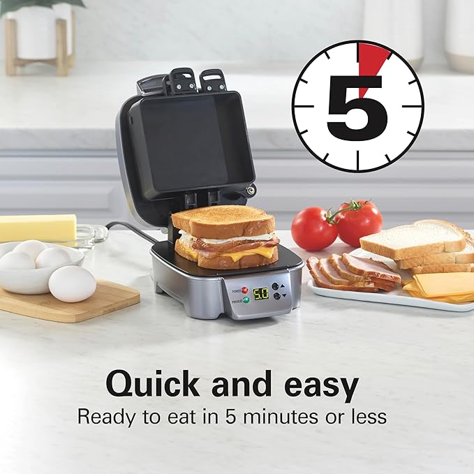Hamilton Beach Sandwich Stacker Customizable Hot Sandwich Maker, 24 Sq. In.
