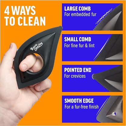 ChomChom Roller & Detailer Bundle - Pet Hair Remover and Reusable Lint Roller - ChomChom Cat and Dog Hair Remover for Furniture, Couch, Carpet, Clothing and Bedding - Multi-Surface Fur Removal Tool