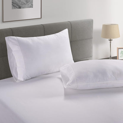 LANE LINEN Queen White Pillow Cases Set of 2 100% Egyptian Cotton 1000 Thread Count Sateen White- Perfect for Home Hotels & Hospital Use Standard Size