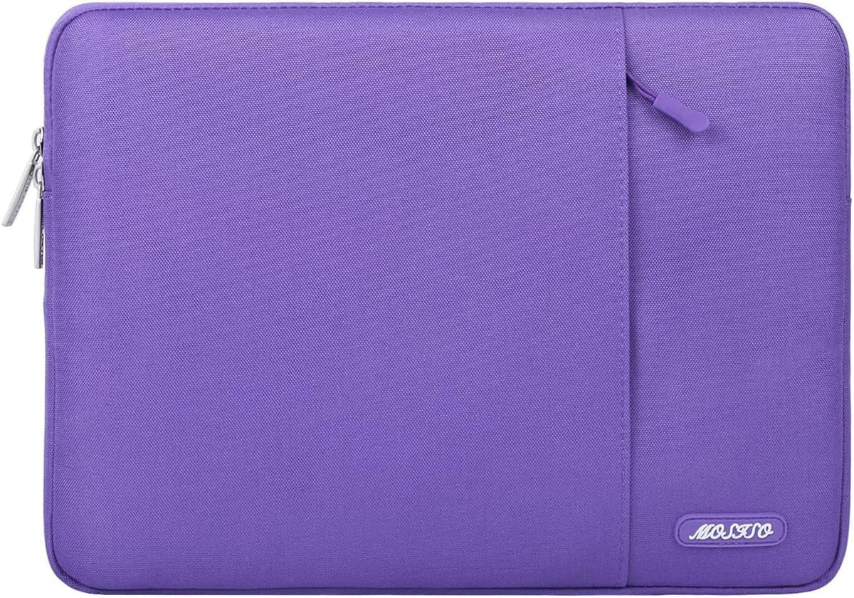 MOSISO Laptop Case 13.3 inch, 13-13.3 inch Laptop Sleeve Compatible with MacBook Air/Pro 13/Pro 14 M5 M4 M3 M2 M1, HP Dell ASUS Lenovo,Polyester Vertical Computer Sleeve Bag with Pocket, Ultra Violet