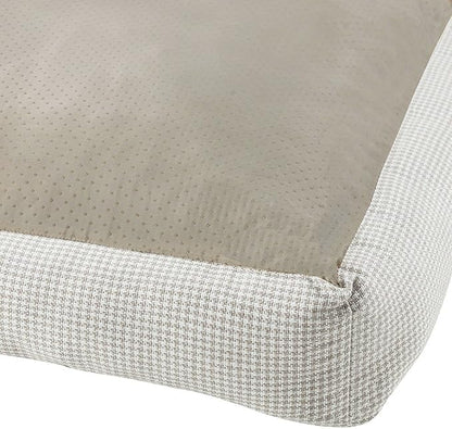 Sam's Pets Arlo Orthopedic Brown Plaid Dog Bed with Soft Fabric, Easy Cleaning, Non-Slip Grip, Modern Design, Extra Small