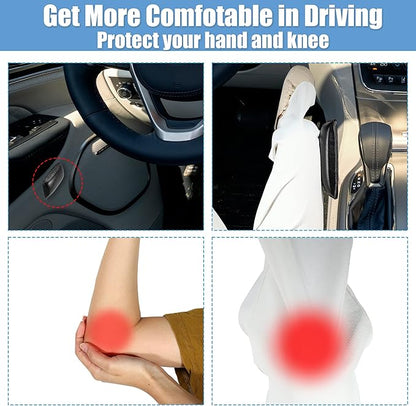 X AUTOHAUX Universal Car Center Console Knee Leg Elbow Cushion Pad Faux Leather Auto Armrest Knee Cover Support 18x8x3.2cm Black