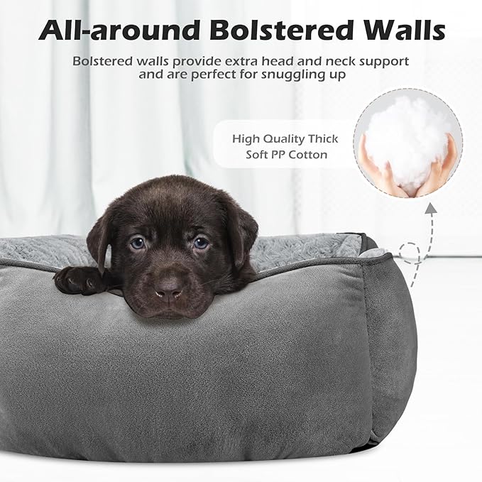INVENHO Large Dog Bed Rectangle Washable Orthopedic Soft Calming Sleeping Durable Pet Cuddler with Anti-Slip Bottom