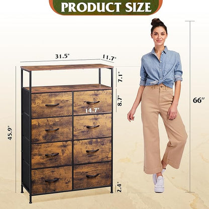 WLIVE Fabric Dresser for Bedroom