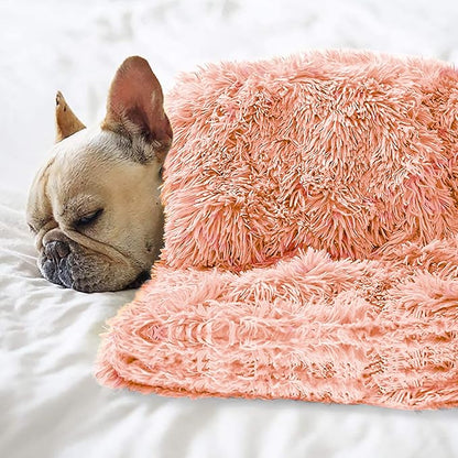 Petbuy Pet Dog Bed Blankets, Fluffy Fleece Dog Throw Blankets Sleep Mat,Soft Puppy Blankets Cat Kitten, S M L XL,Fuzzy Reversible Sherpa Blanket for Bed, Couch, Sofa, Travel,Washable & Lightweight