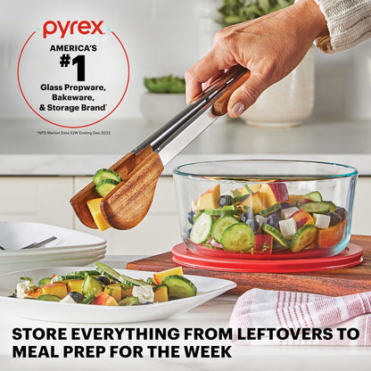 Pyrex Simply Store (12-Pack) Glass Food Storage Containers Set, (1, 2, & 3 Cup) Meal Prep Containers With BPA-Free Lids, Dishwasher & Microwave Safe