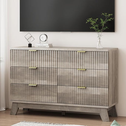 Xixini Fluted Dresser for Bedroom