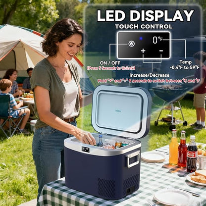 Car Refrigerator, Portable Car Fridge 12V Refrigerator 19 Quart Freezer