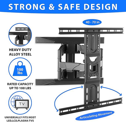 Mount Factory Heavy-Duty Full Motion TV Wall Mount
