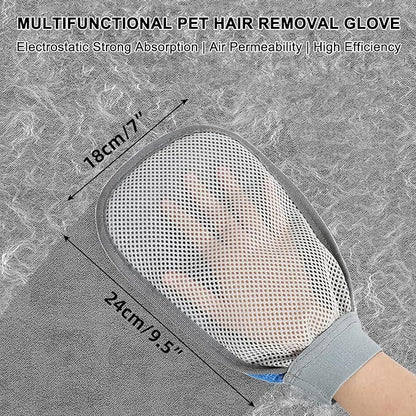 PetJoyHaven Pet Hair Removal Glove for Dogs & Cats, 2026 Newly Upgraded Electrostatic Animal Hair Removal Glove, Reusable Magic Brush for Clothing, Couch, Bed, Carpet, Car Seat, Furniture