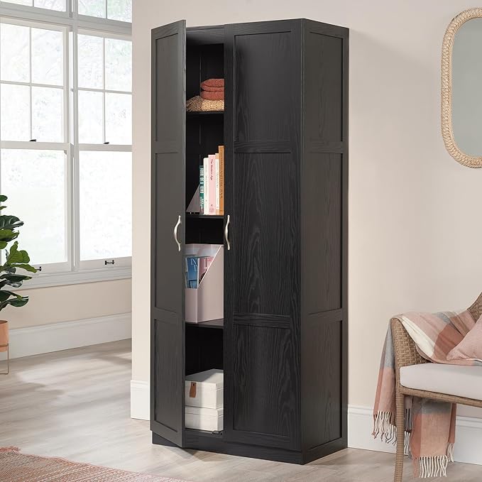Sauder Tall Storage Cabinet, 4 Adjustable Shelves