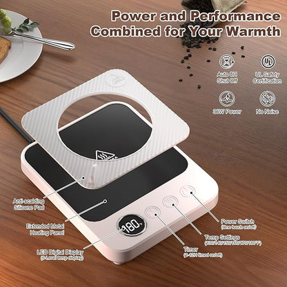 Coffee Mug Warmer & Mug Set for Desk, Smart Coffee Cup Warmer