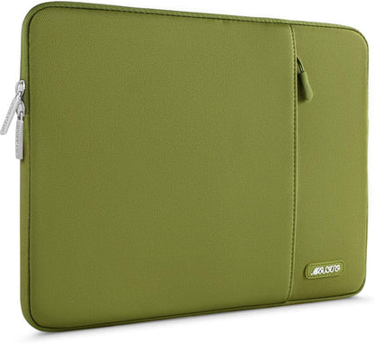 MOSISO Laptop Case 14 inch, 14 inch Laptop Sleeve Compatible with HP Lenovo Dell ASUS Acer, HP Stream, Dell Latitude, Lenovo IdeaPad, Polyester Vertical Computer Sleeve Bag with Pocket, Chartreuse