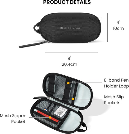 Sherpani Mini Co-Pilot, Travel Cable Bag, Cord Storage Organizer, Small Tech Pouch, Accessory Carrying Case, Travel Gift for Women (Carbon)