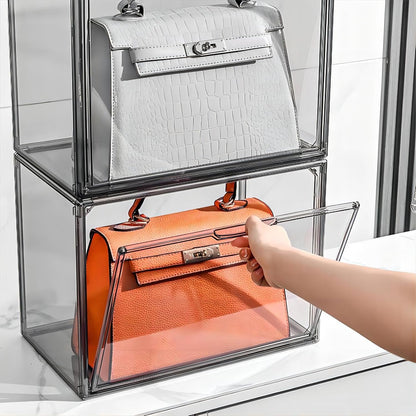 Clear Stackable Plastic Storage Bins with Lids, Large Gray Organizer Containers for Home, Kitchen & Closet Organization