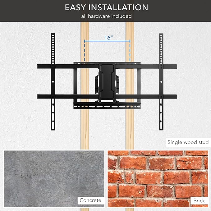 Mount-It! Long Arm Full Motion TV Wall Mount, Extra Long 42.5-Inch Extension