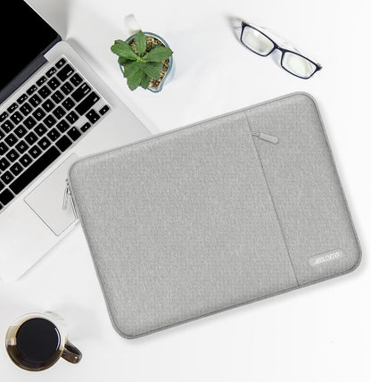MOSISO Laptop Case 14 inch, 14 inch Laptop Sleeve Compatible with HP Lenovo Dell ASUS Acer, HP Stream, Dell Latitude, Lenovo IdeaPad, Polyester Vertical Computer Sleeve Bag with Pocket, Gray