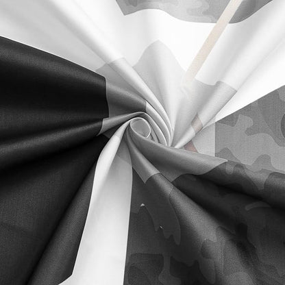 Litabel Black and Grey Modern Shower Curtain for Bathroom, Geometric Art Decor Waterproof Bath Curtain, Abstract Fabric Shower Curtain Sets for Home Decor, 72x72 Inch