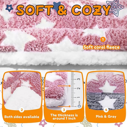 Eilyliafe 2 Pcs Rabbit Bunny Bed Soft Guinea Pig Bed Mat Washable Guinea Pig Bunny Pad Reversible Small Animal Bed Cage Liner for Hamster Rat Hedgehog Chinchilla Ferret (12.6×10 Inch)